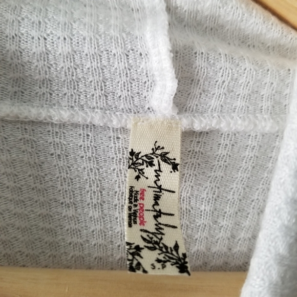 Free People Make It Easy Thermal Waffle Knit Top Small - Picture 8 of 10